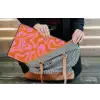 Patroon - Roze - Oranje - Abstract - Modern laptophoes neopreen klein -tas