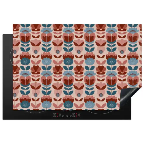 Vintage - Motief - Kleurrijk Inductie beschermer vinyl 3mm klein 276 -3d