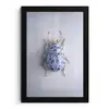Kever - Delfts  - Blauw - Goud fotolijst zwart zonder passe partout klein -3d
