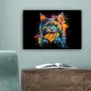 Kat - Graffiti - Kleurrijk - Wafel - Eten canvas 2cm klein -sfeer4