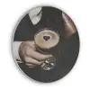 Hartje - Cocktail - Espresso Martini - Hand Akoestische PET Vilt - Rond klein -3d