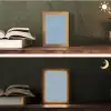 Golven - Ritmisch - Blauw Light Box met kabel (Tafellamp) klein 925 -sfeer3