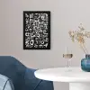 Symbolen - Abstract - Grafisch - Zwart fotolijst zwart zonder passe partout klein -sfeer4