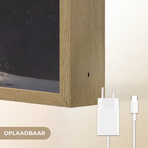Sneeuwboom  - Lichtjes - Wit - Kleurrijk Light Box met batterij (Wandlamp) middel -USP_websiteoplaadbaarNL