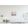 Graspluimen - Wind - Beige - Mistig textielposter latten blank klein -kinderkamer