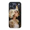 Abstract - Vrouw - Bloemen - Wit Telefoonhoesje iPhone 17 Pro klein -3d