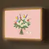 Bloemen - Lint - Kaartje Light Box met batterij (Wandlamp) middel -z3d_website