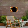 Fastfood - Graffiti - Hamburger - Eten - Modern Tuinposter op houten frame 2 cm dik klein -sfeer3