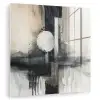 Abstract - Zwart wit - Verf - Modern plexiglas 5mm klein -zzzproduct_nieuw