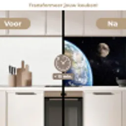 Aarde - Ruimte - Blauw - Groen keuken achterwand 2 middel -voor-na2_NL