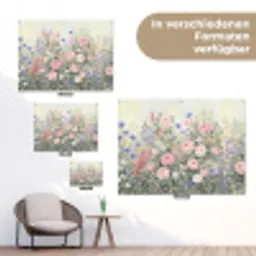 Bloemen - Tuin - Natuur - Kleurrijk tuinposter los doek klein -Xsfeer9_DE