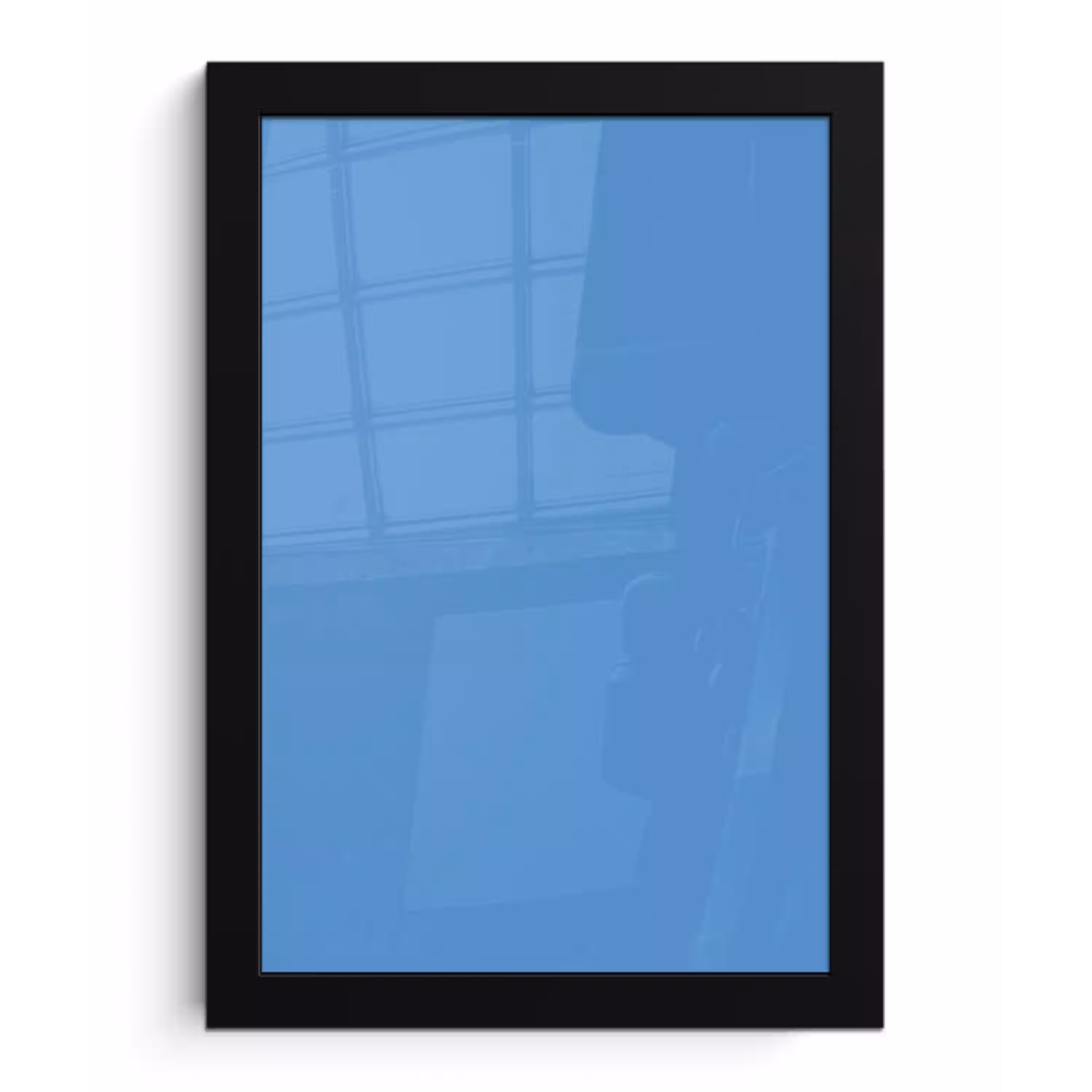 Cornflower - Blue - Blauw fotolijst zwart zonder passe partout klein 224 -3d
