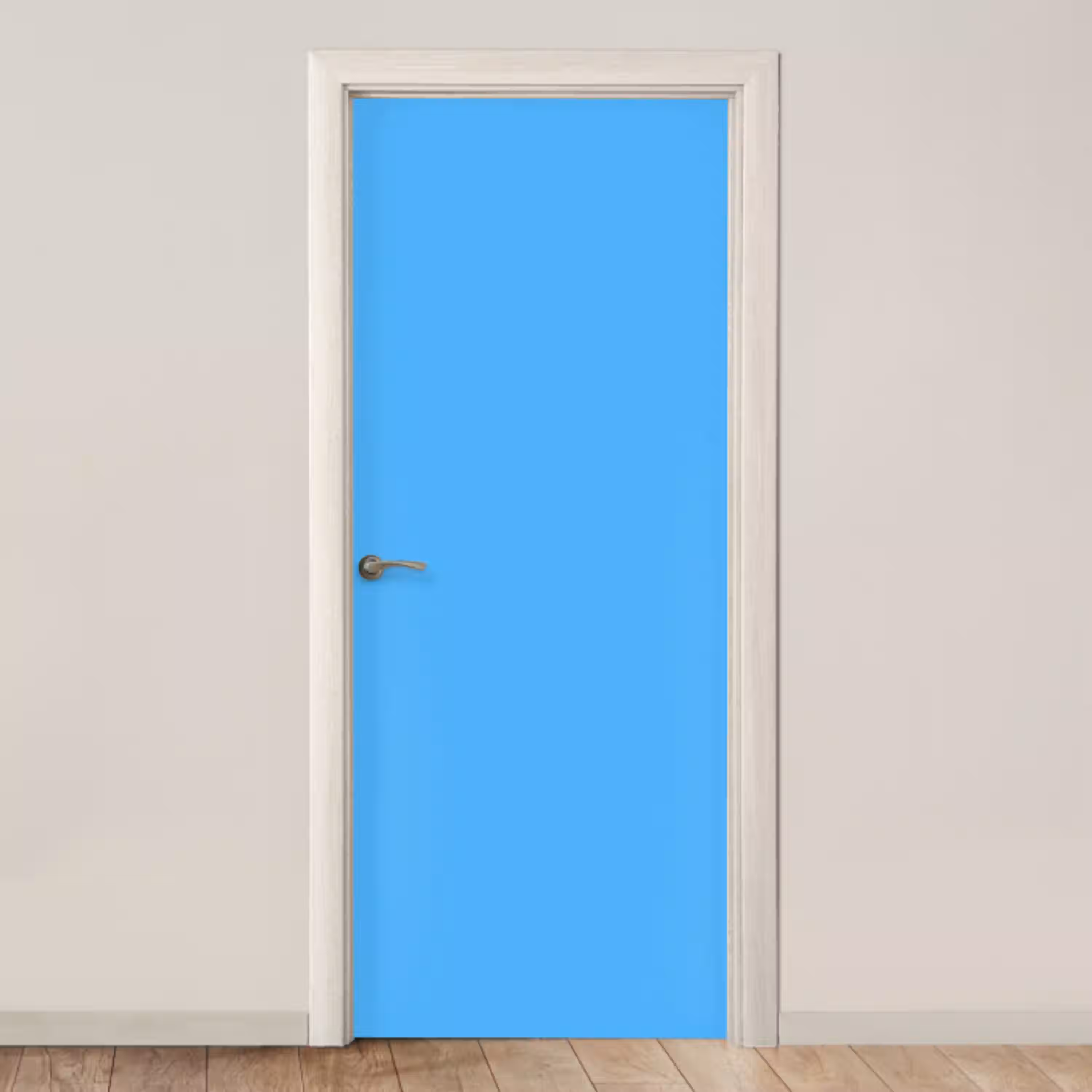 Sky - Blue - Blauw deurposter klein 289 -3d_beige