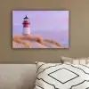 Vuurtoren - Duinen - Zonsondergang canvas 2cm klein -sfeer3