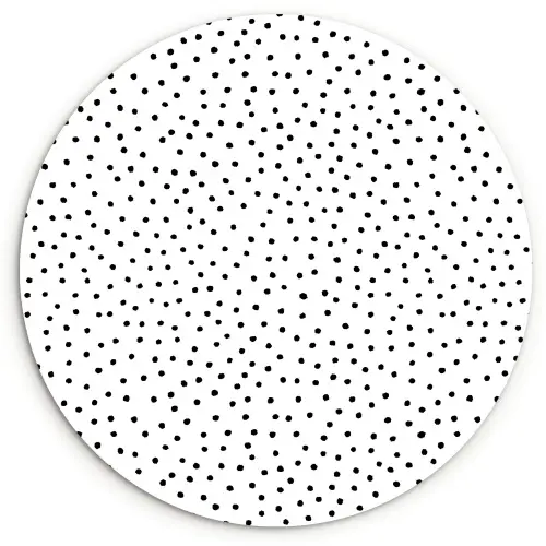 Zwart - Wit - Stippen Wandcirkel plexiglas klein 852 -3d