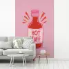 Pittig - Rood - Saus - Grafisch fotobehang vinyl groot -woonkamer