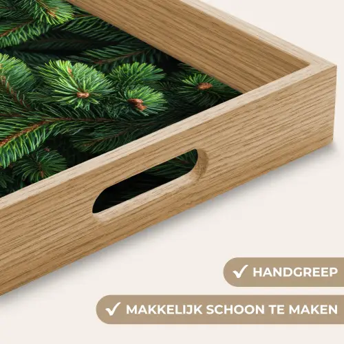 Sparrentakken - Knoppen - Naalden - Groen Dienblad Rechthoek middel -USP_HandgreepNL