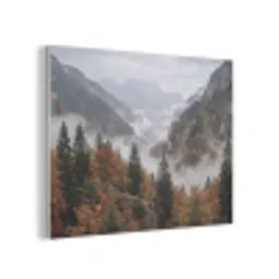 Bergen - Vallei - Mist - Herfst - Natuur PET vilt klein -3d