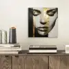 Ogen - Gezicht - Goud - Strepen aluminium wit klein -sfeer1