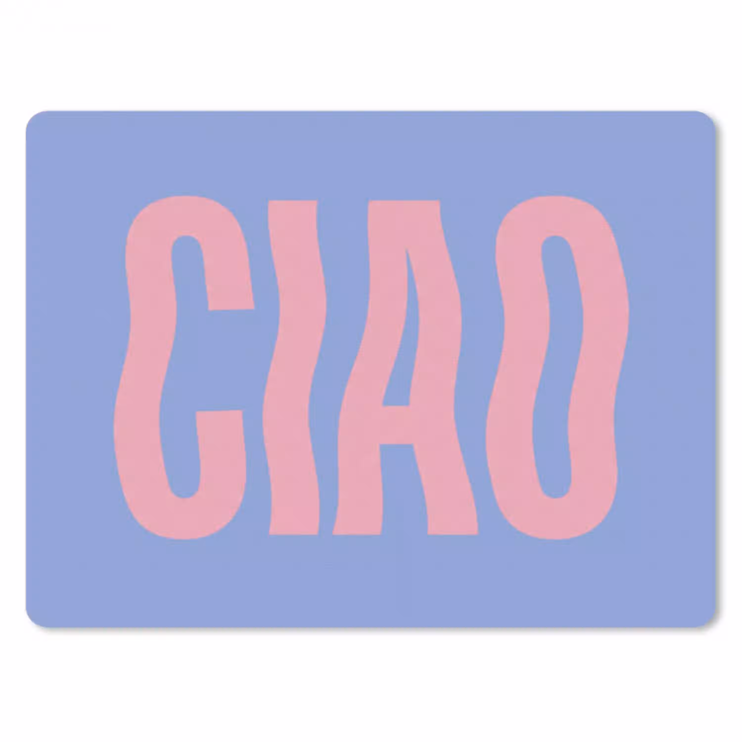 Ciao - Roze - Blauw - Golvend muismat rubber klein -3d