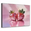 Disco - Fruit - Glitter - Strawberry Textielframe zwart klein -3d