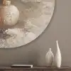 Kerst - Kerstballen - Beige - Goud Akoestische PET Vilt - Rond klein -sfeer5_closeup
