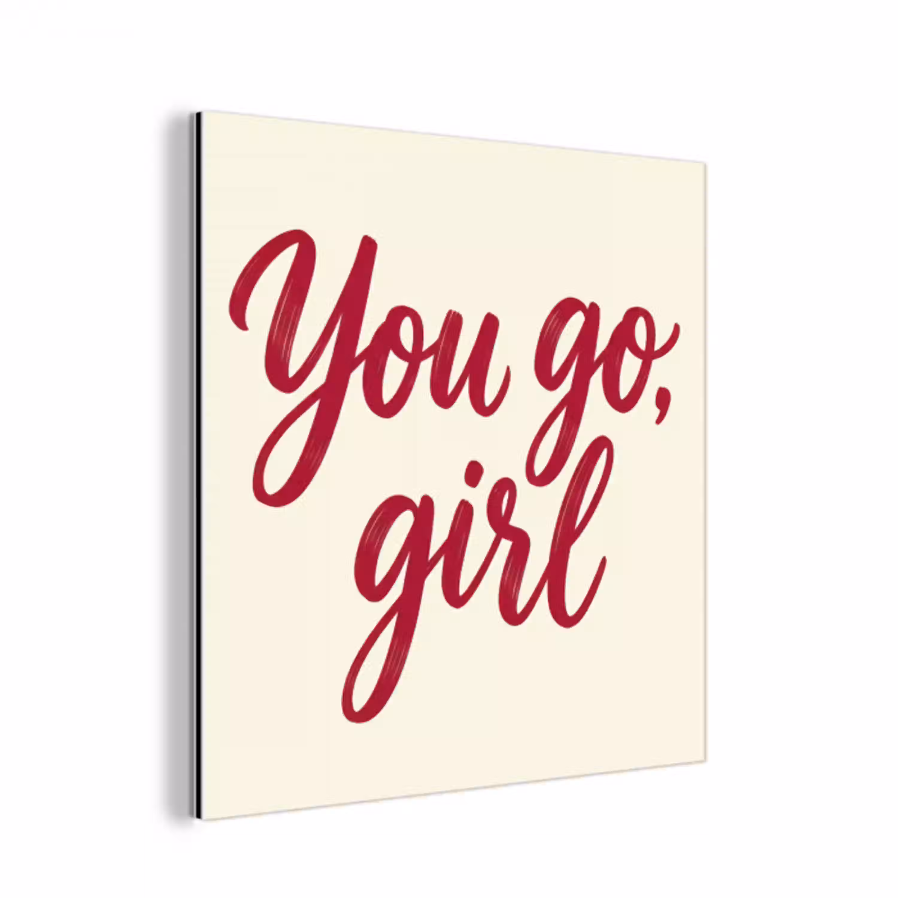 you go girl - Rood - Wit aluminium wit klein -3d