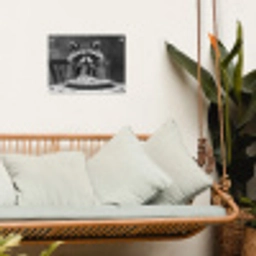 Wasbeer - Cute - Pasta - Tafelkleed - Zwart - Wit tuinposter los doek klein -sfeer7