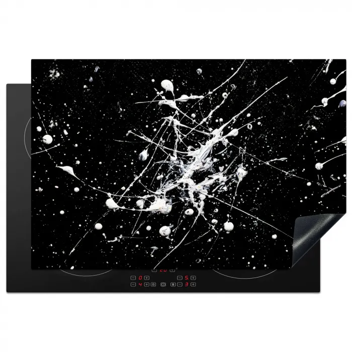 Verfspatten - Wit - Abstract - Explosie Inductie beschermer vinyl 3mm klein -3d