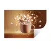 Chocomelk - Drinken - Warm - Bruin Muursticker klein -3d