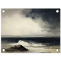 Zee - Rotsen - Storm tuinposter los doek klein -3d