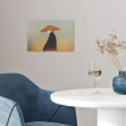 Minimalistisch - Silhouet - Oranje poster papier klein -sfeer3