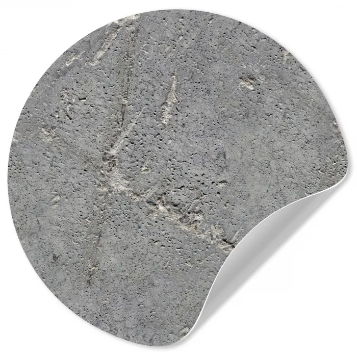 Beton - Patronen - Steen Wandcirkel behangsticker klein 186 -3d