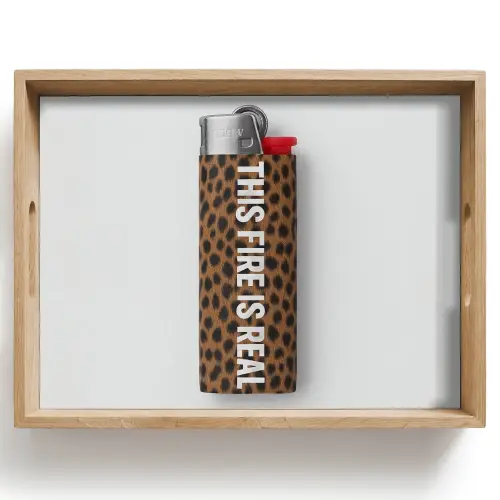 Aansteker - Quote - Panterprint Dienblad Rechthoek middel -z3d_shopping