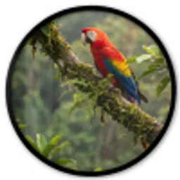 Ara - Jungle - Rood Fotolijst rond zonder passe partout klein -3d