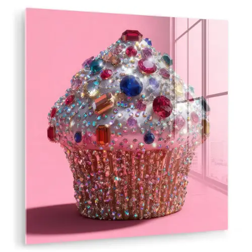 Cupcake - Kleurrijk - Edelstenen plexiglas 5mm klein -zzzproduct_nieuw