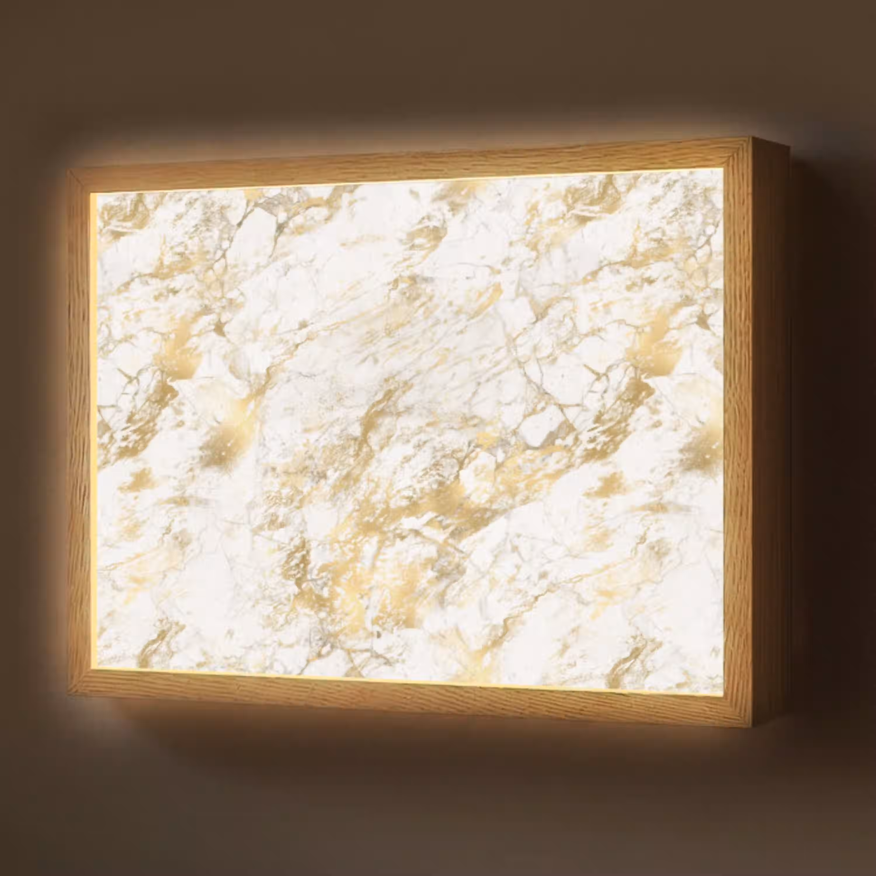 Marmer - Goud - Structuur Light Box met batterij (Wandlamp) middel 907 -z3d_website