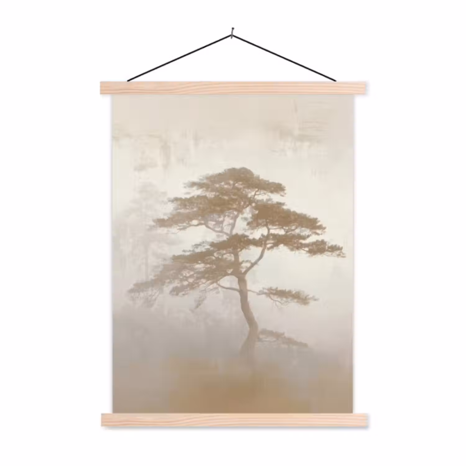 Schoolplaat - Boom - Oosterse stijl - Landschap