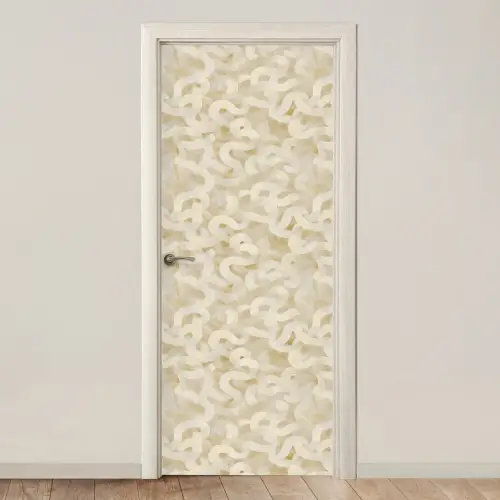 Abstract - Lijnen - Beige deurposter klein 289 -3d_beige