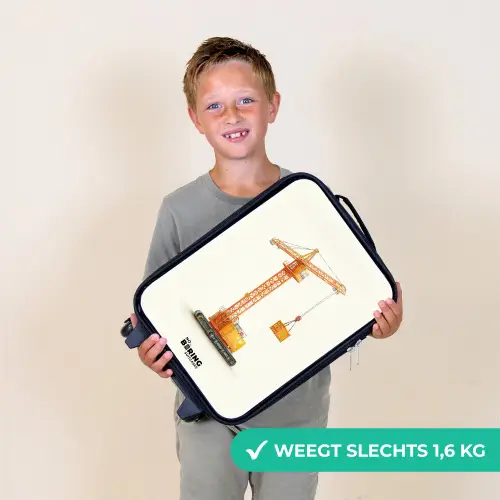 Torenkraan - Getekend - Oranje Kinderkoffer - Zwart klein -sfeer4_NL