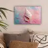 Schelp - Pastel - Pink canvas 2cm klein -sfeer1