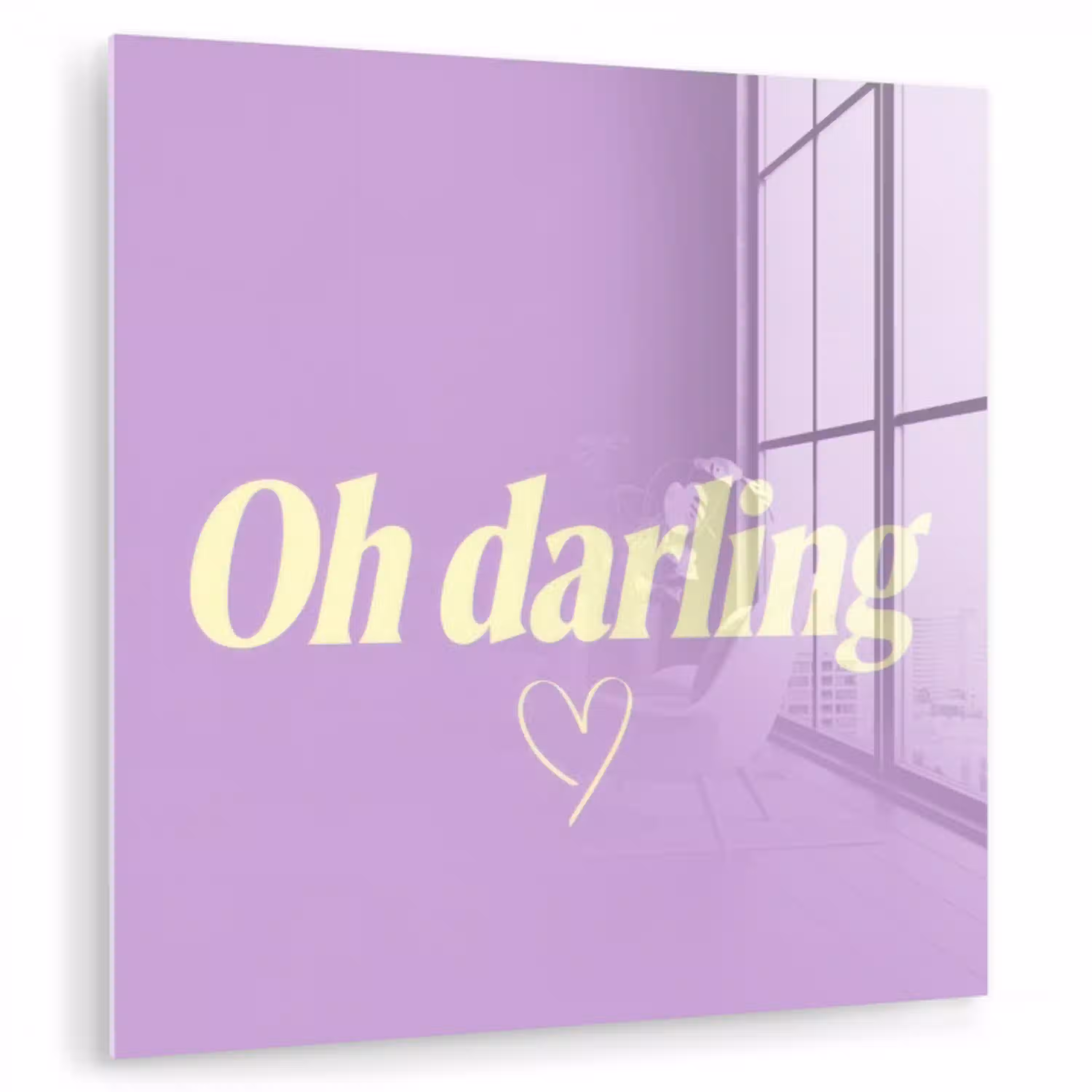Oh darling - Hart - Paars plexiglas 5mm klein -zzzproduct_nieuw