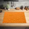 Water - Druppels - Oranje Inductie beschermer vinyl 3mm klein -sfeer5