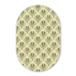 Klassiek - Waaier - Groen Wandcirkel Ovaal Forex klein 630 -3d