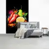 Paprika - Peer - Citroen - Graffiti - Verf - Abstract fotobehang vinyl groot -slaapkamer