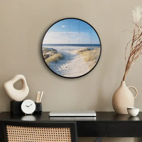 Duin - Meeuw - Strand - Zee - Zon Fotolijst rond zonder passe partout klein -sfeer1