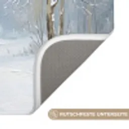 Bospad - Dennen - Sneeuw - Winter - Rustgevend Badmat klein -USP_AntislipDE