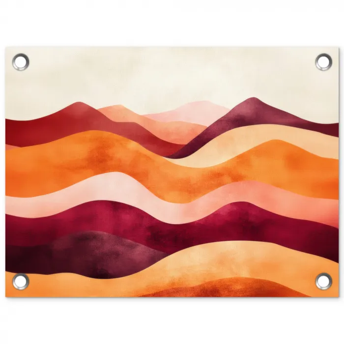 Abstract - Landschap - Golven tuinposter los doek klein -3d