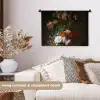 Vaas met bloemen - Schilderij van Rachel Ruysch Wandkleed katoen klein -sfeer1