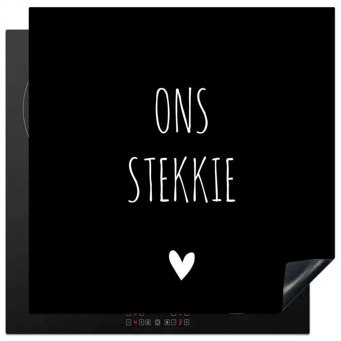 Quotes - Stekkie - Ons stekkie Inductie beschermer vinyl 3mm middel -3d